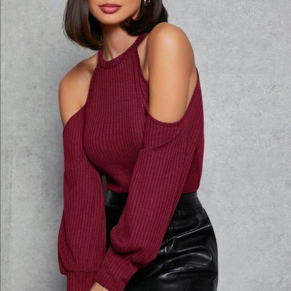 Boho sold shoulder ribbed knit dress - Picture 11 of 15